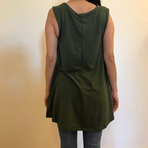 Olive Sleeveless Tunic - Picture 7 of 7